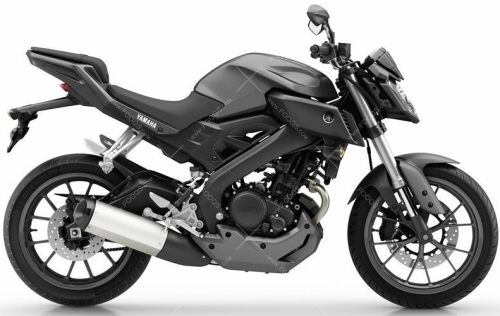 Yamaha MT 125 2014 grey matt oem naklejki fooqs stickers oem decals aufkleber adesivi autocollants