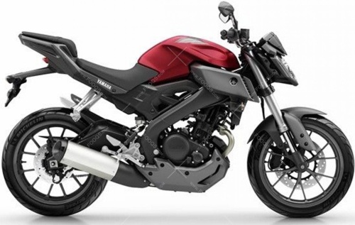 Yamaha MT 125 2015 dark red fooqs naklejki adesivi oem parts stickers motodecals original aufkleber autocollants