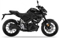 Yamaha MT 125 2021 black matt naklejki fooqs adesivi stickers decals oem aufkleber autocollants original nalepky