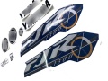 Yamaha FJR 1300 2003 2006 dark blue fooqs motorsticker naklejki