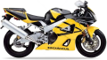 Honda CBR 929RR 2001 Yellow Y124 USA fooqs naklejki stickers decals aufkleber autocollants