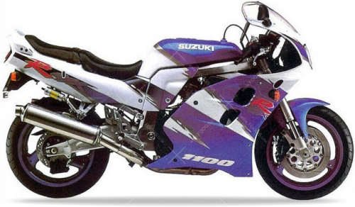 Suzuki GSX R 1100 1993 M18 White Blue fooqs naklejki stickers decals aufkleber adesivi adesivo autocollants