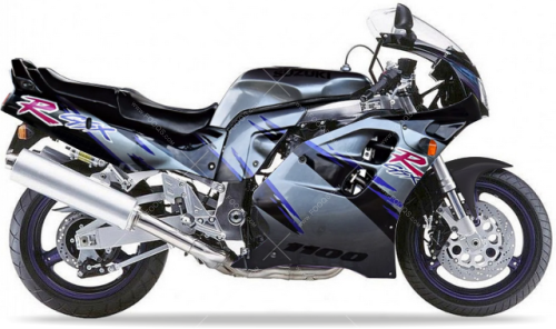 Suzuki GSX R 1100 1993 Gray 17U fooqs naklejki stickers decals aufkleber adesivi adesivo autocollants