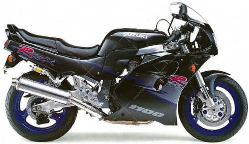 Suzuki GSX R 1100 1994 Black 33J fooqs naklejki stickers decals aufkleber adesivi adesivo autocollants