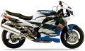 Suzuki GSX R 1100 1995 M18 White Blue No. 1 fooqs naklejki stickers decals aufkleber adesivi adesivo autocollants