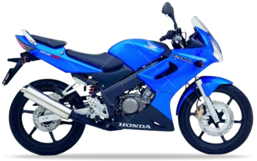 Honda CBR 125R 2004 2005 blue PB325E black stickers aufkleber motodecals adesivi pegatinas nálepky autocollants