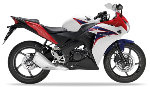Honda CBR 125R 2011 ross white NH196 naklejki stickers aufkleber motodecals adesivi pegatinas nálepky autocollants