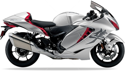 Suzuki GSX 1300R Hayabusa 2022 B5M Silver Red fooq naklejki sickers decals aufkleber