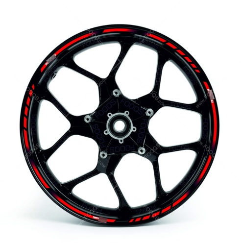 Kawasaki universal red wheel rim motorcycle sticker fooqs