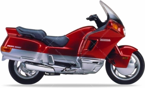 honda pc 800 pacific coast 1989 red r101 fooqs naklejki stickers decals aufkleber oem klistermærker naljepnice