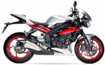 Triumph Street Triple 675 RX 2015 argent mat rouge autocollants