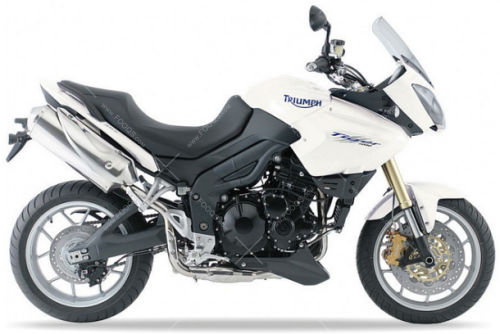 Triumph Tiger 1050 2007 2010 Fusion Opel White naklejki stickers aufkleber motodecals adesivi pegatinas nálepky autocollants