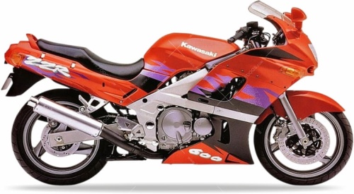 Kawasaki ZZR 600 1995 red B1 fooqs naklejki stickers decals aufkleber oem adhesivos moto motorcykel stickers