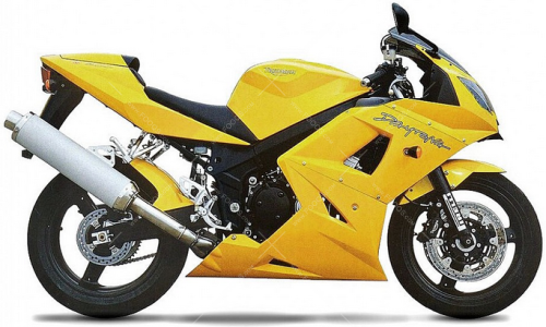 Triumph Daytona 600 2002 2004 Racing Yellow naklejki stickers aufkleber motodecals adesivi