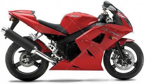 Triumph Daytona 650 2005 Tornado Red naklejki stickers aufkleber motodecals adesivi pegatinas nálepky autocolants