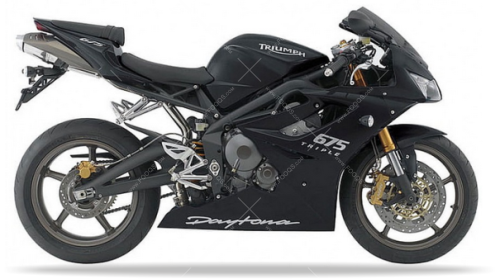 Triumph Daytona 675 2008 2009 Jet Black naklejki stickers aufkleber motodecals adesivi pegatinas nálepky autocollants