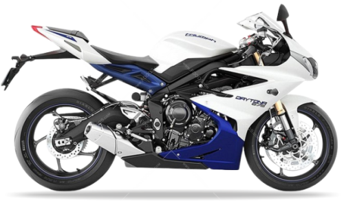 Triumph Daytona 675 2013 2014 Crystal White Pearl naklejki stickers aufkleber motodecals autocollants
