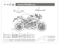 Triumph Speed Triple 1050 R 2015 fooqs naklejki moto sticker tal mutur oem original