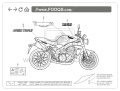Triumph Speed Triple 1050 2006 2010 fooqs naklejki stickers decals aufkleber oem naklejki oem oryginalne