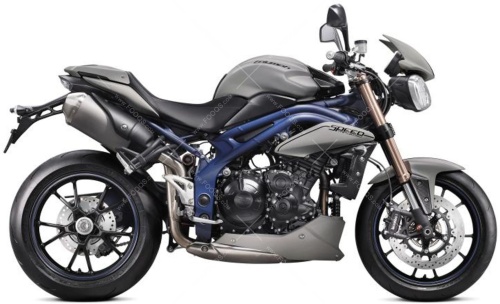 Triumph Speed Triple 1050 2012 2013 graphite blue naklejki motor stickers aufkleber oem parts