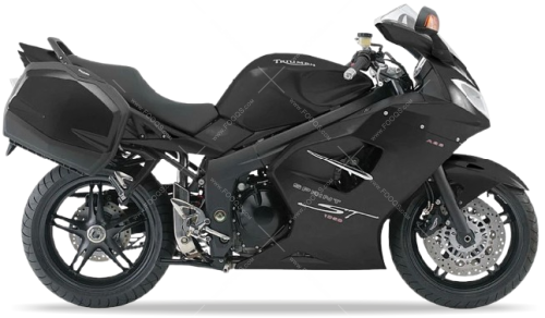 Triumph Sprint ST 1050 2008 2010 phantom black pearl naklejki stickers aufkleber motodecals adesivi pegatinas