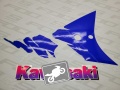 Kawasaki ZXR 750 1993 green white blue fooqs motorcycle decals aufkleber oem autocollants adesivi naklejki nalepky adhesivos nálepky oem original iconic restoration tank youngtimer old label sticker decal fairing front zx7r zx7 r ninja 16