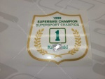 Kawasaki Superbike Supersport Champion 1990 adesivo per serbatoio verde