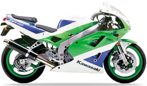 Kawasaki Zxr 400 1991-1992 bianco verde blu 36 adesivi