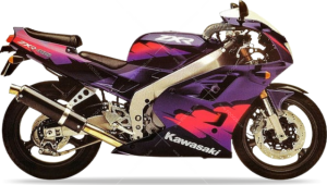 Kawasaki Zxr 400 1994 viola ebano adesivi