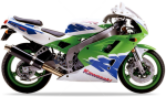Kawasaki Zxr 400 1994 zöld fehér kék mátrix
