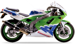 Kawasaki Zxr 400 1994 verde bianco blu adesivi