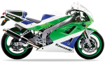 Kawasaki Zxr 400 r 1991-1992 fehér zöld kék 36 mátrix