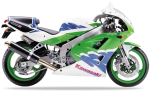 Kawasaki Zxr 400 r 1994 fehér zöld kék 36 mátrix