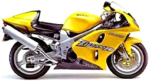 Suzuki TL 1000 R 1998 gelb 163 aufkleber