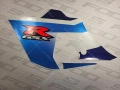 Suzuki GSXR 600 2005 blue YBA WH fooqs set naklejki stickers decals adesivi aufkleber autocollants oem moottoripyöröiden tarrat fairing