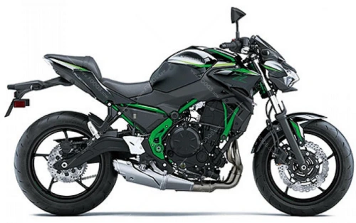 Kawasaki Z 650 2025 black green fooqs set naklejki stickers decals adesivi aufkleber autocollants mátrix oem replacement graphics restoration set