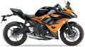 Kawasaki ninja 650 2018 2019 candy steel furnace orange fooqs motor stickers oem parts fooqs aufkleber