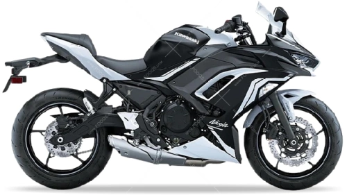 Kawasaki ninja 650 2020 pearl blizzard white 54X ebony H8 fooqs motor stickers oem parts fooqs aufkleber