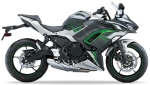 Kawasaki Ninja 650 2022 pearl robotic white metallic carbon gray naklejki