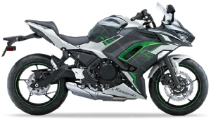Kawasaki Ninja 650 2022 pearl robotic white metallic carbon gray naklejki