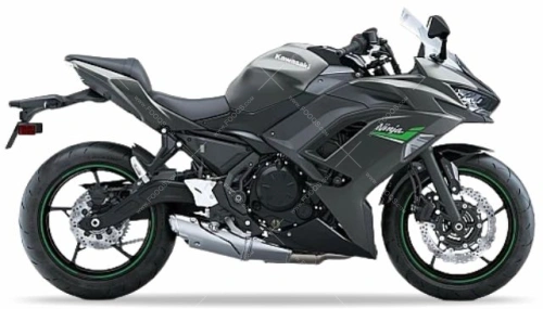 Kawasaki ninja 650 2023 2024 metallic matte graphenesteel gray ebony fooqs motor stickers oem parts aufkleber