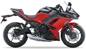 Kawasaki Ninja 650 2024 Anniversary Edition firecracker red ebony naklejki