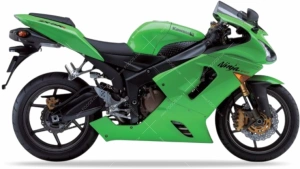 Kawasaki ZX 6 RR 2005 green 777 naklejki