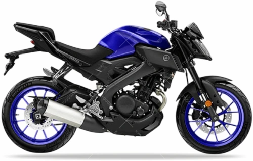 Yamaha MT 125 2019 blue fooqs naklejki stickers decals aufkleber oem lipdukai pegatinas Stickeren
